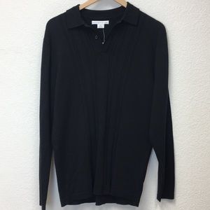 Geoffrey Beene easy pieces collared sweater small